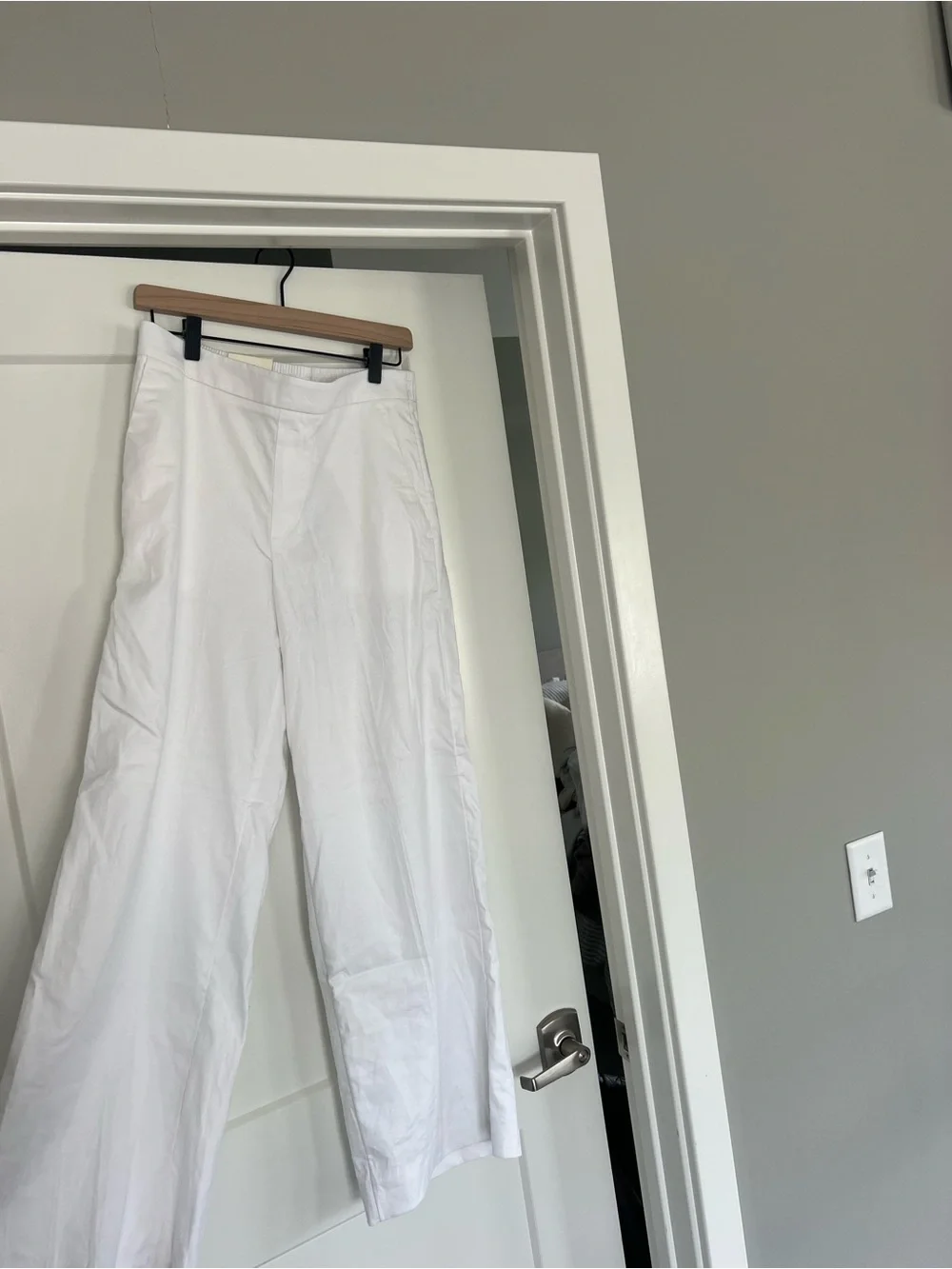 Banana Republic White Linen Wide-Leg Pants for Women